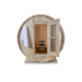 Front view of sauna with sauna door open